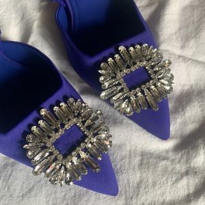 Zara rhinestones slingbacks